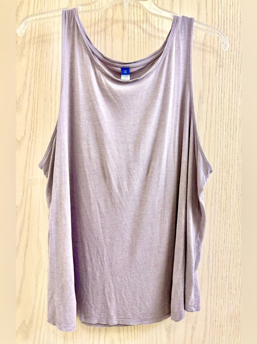 Old Navy Luxe Swing Dusty Lavender Subtle Sparkle Scoop Neck Tank Top